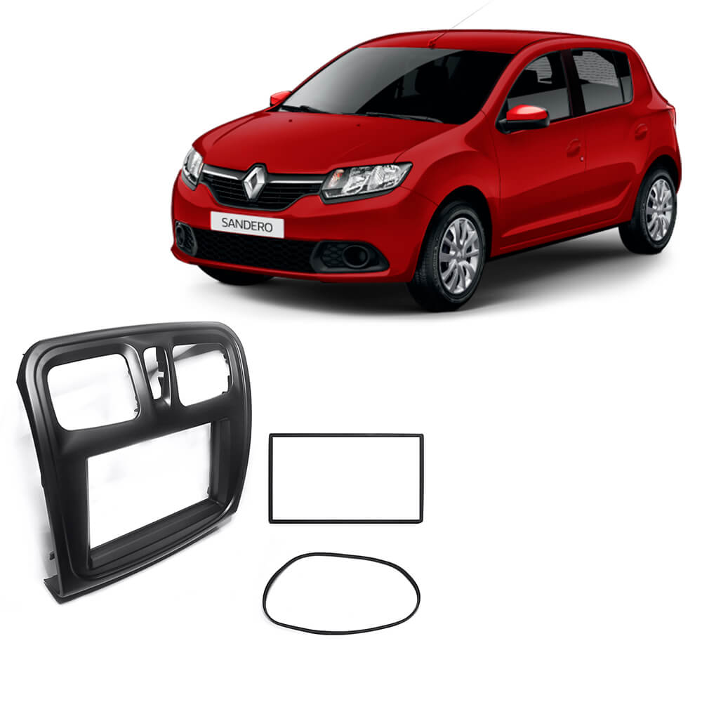 Moldura 2din painel Renault Logan e Sandero 2015 até 2020 - EPX 362 - CH