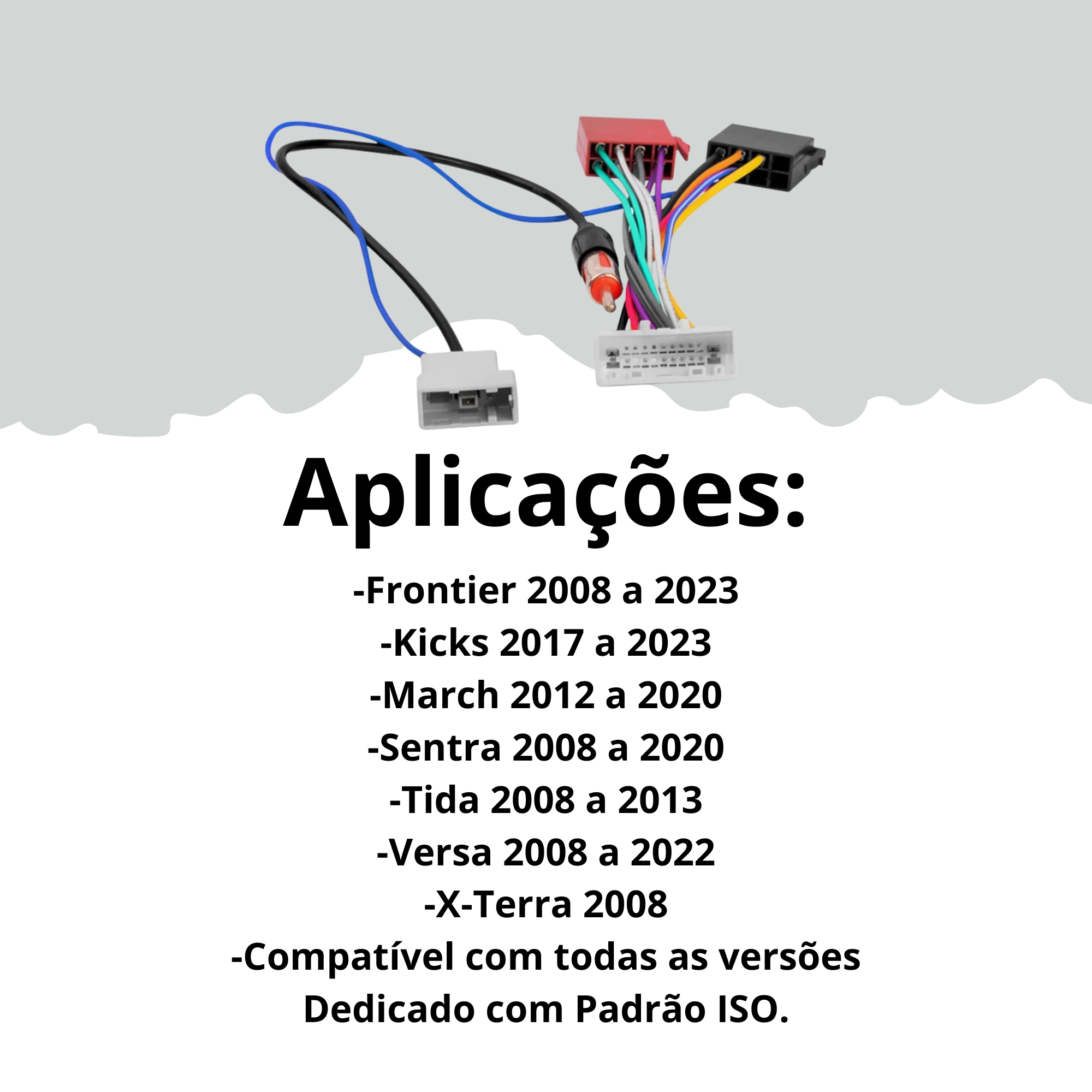 Kit Fácil Chicote de Ligação e Adaptador de Antena Nissan - FAC 011