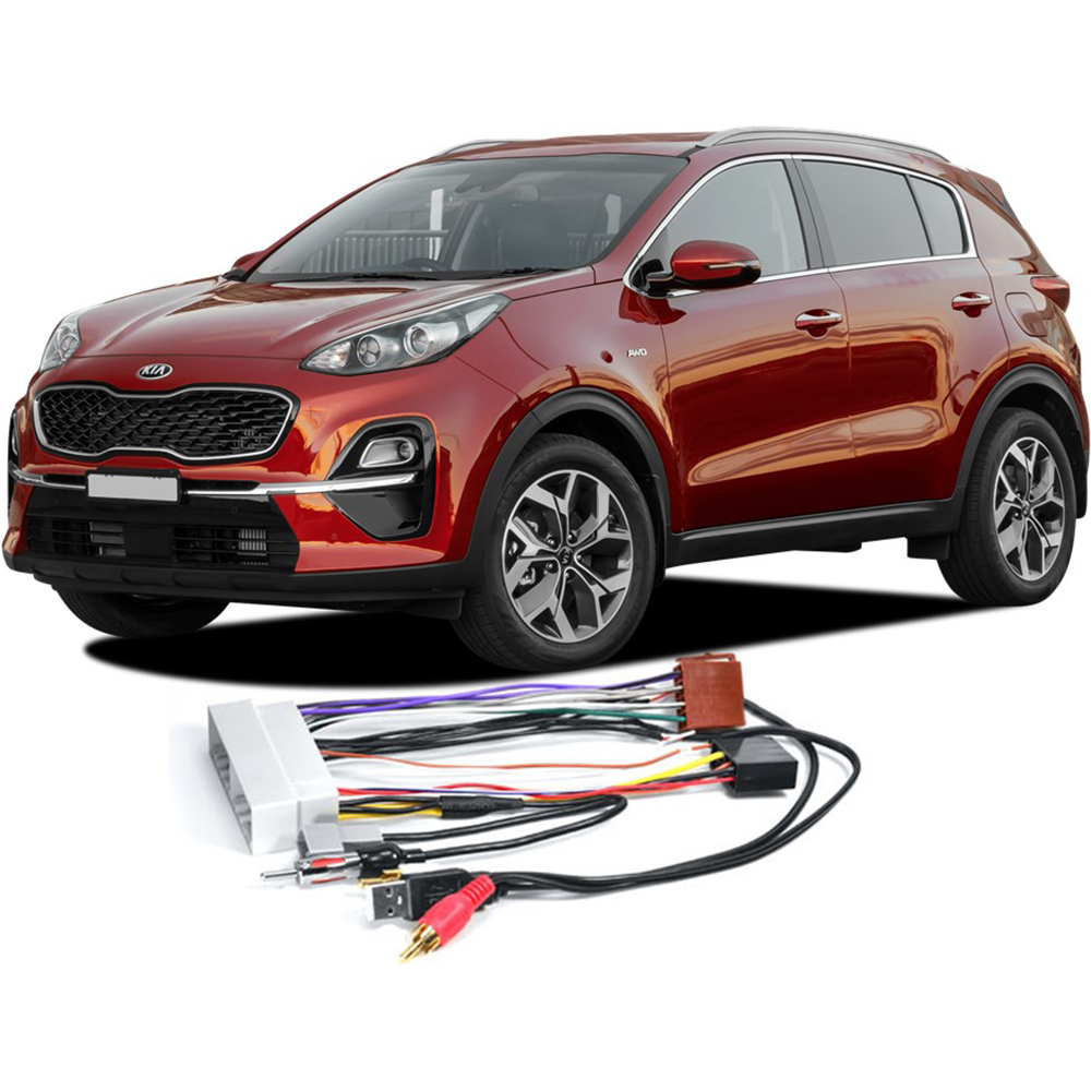 Kit Fácil Hyundai Kia com Chicote de Ligação e Adaptador Antena FAC 2017/... HY-002