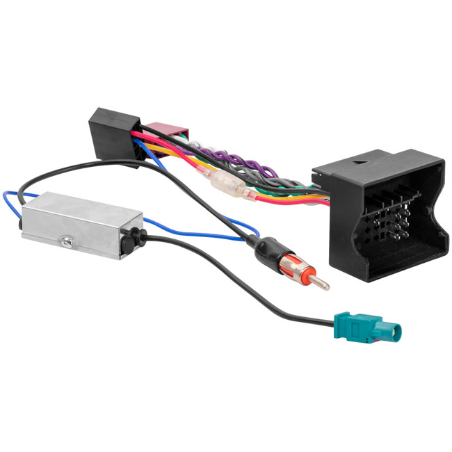 KIT FÁCIL C/ CHICOTE DE LIGAÇÃO DO SOM E ADAPTADOR ANTENA LINHA VW/PEUGEOT/AUDI/CITROEN FAC 005