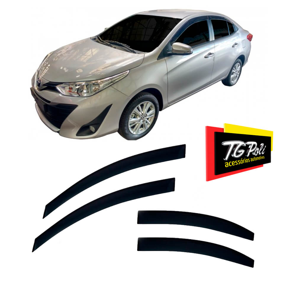 Calha de Chuva Toyota Yaris Sedan 2018 em diante 4 Portas TG Poli - 27011