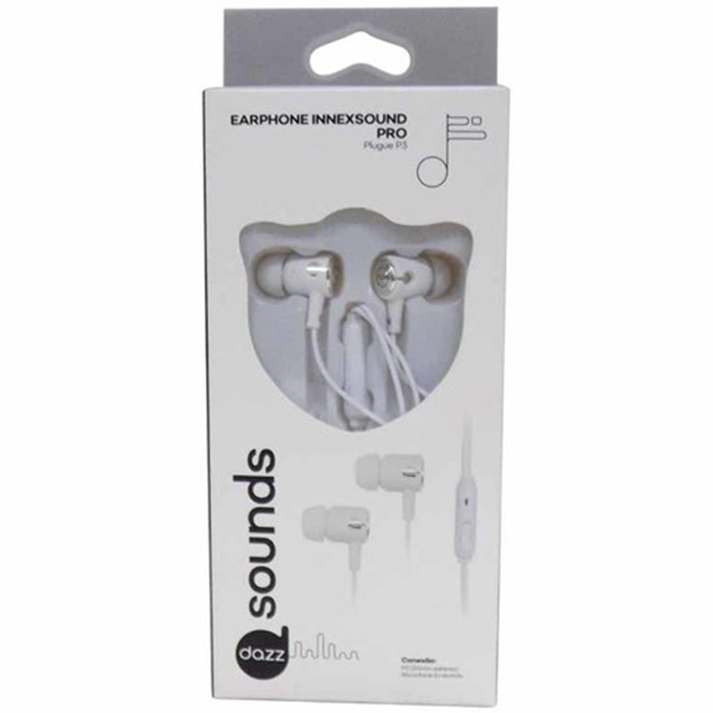Fone de Ouvido com Microfone InnexSound Pro P3 Branco Dazz - 6014367  FL