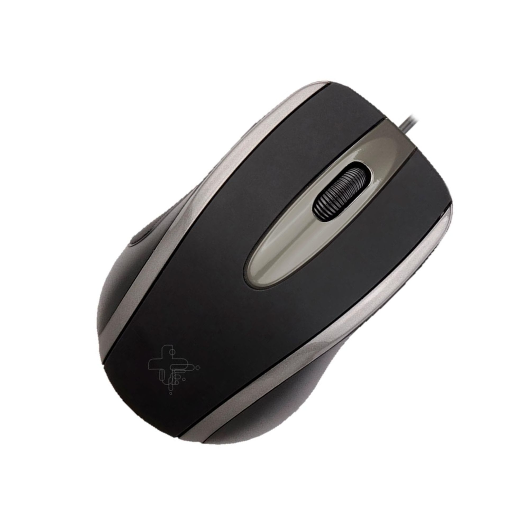 Mouse com Fio USB 2.0 Techzone Preto e Cinza Maxprint - 6013930