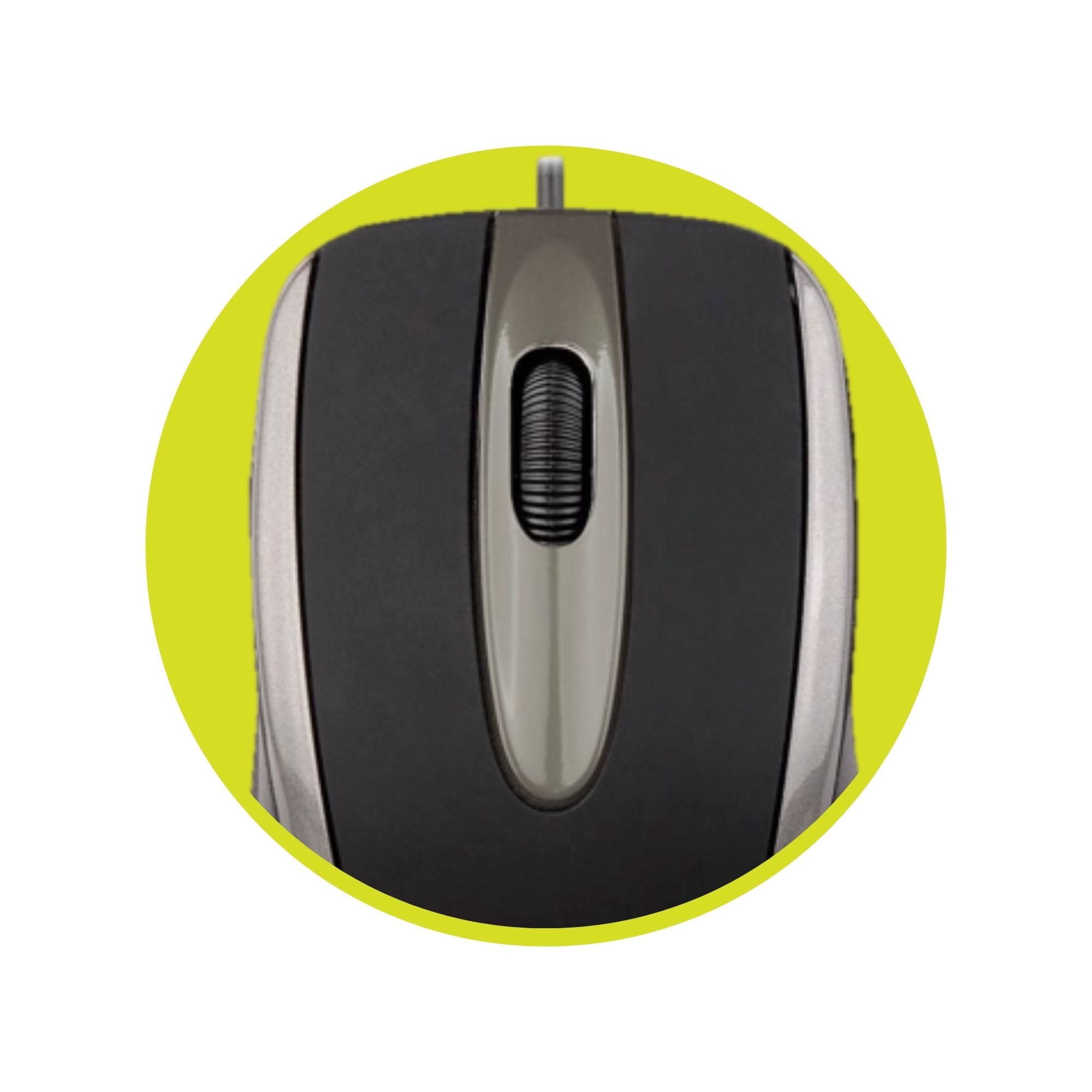 Mouse com Fio USB 2.0 Techzone Preto e Cinza Maxprint - 6013930