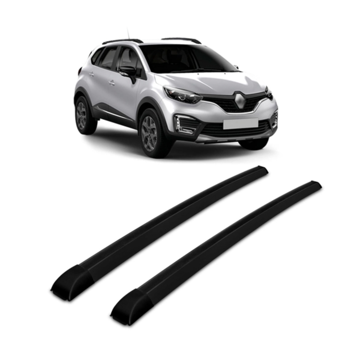 Longarina de Teto Renault Captur 2017 a 2020 Preto Projecar - RN4026