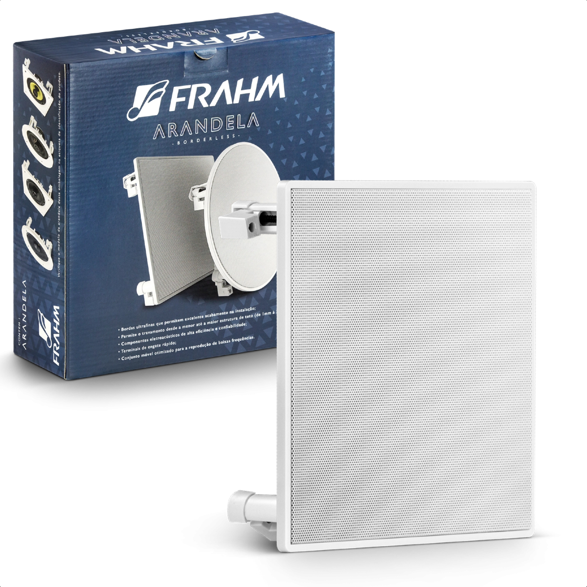 Caixa de Som Arandela Frahm Quadrada 6 polegadas FR 40W 31832