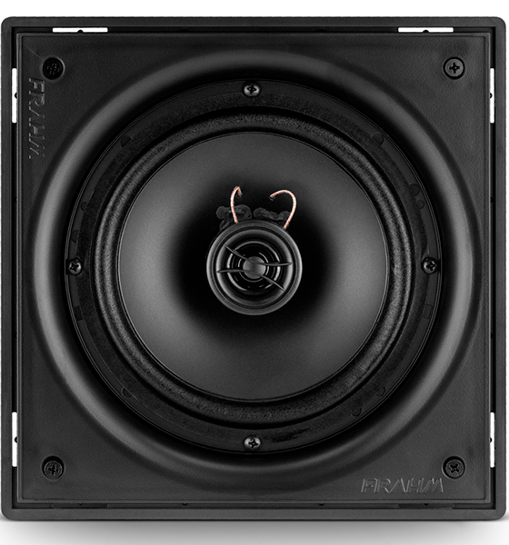 Caixa de Som Arandela Quadrada 6CXQ 50W Frahm Preta 31548