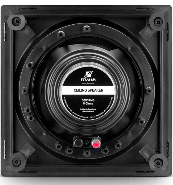 Caixa de Som Arandela Quadrada 6CXQ 50W Frahm Preta 31548