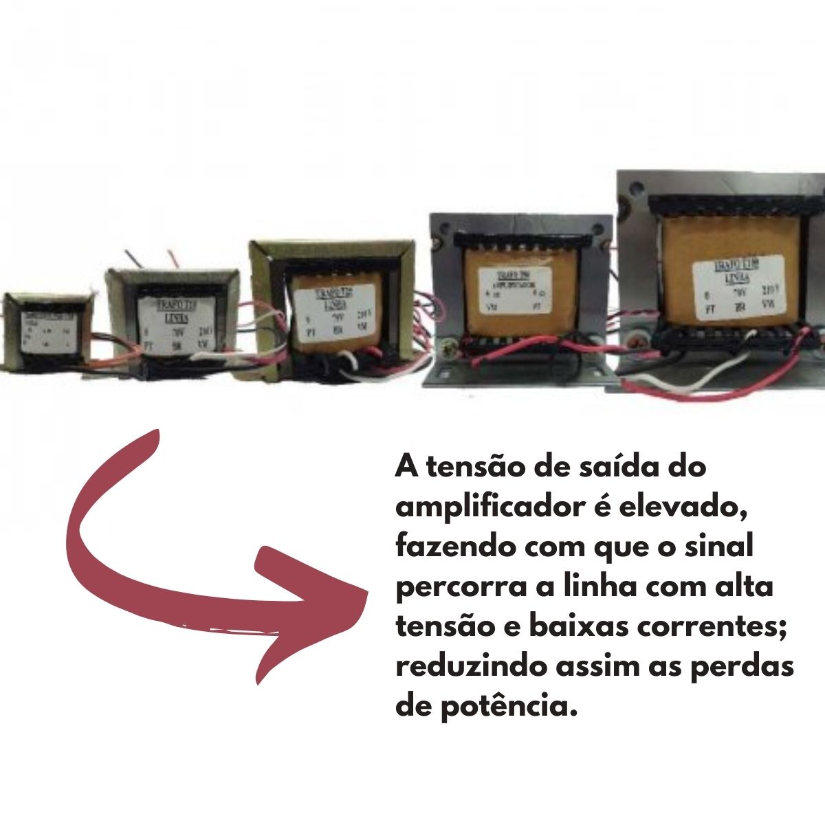 Transformador de Áudio Trafo Linha T5i 70/210V Não Automotiva Frahm - 31193