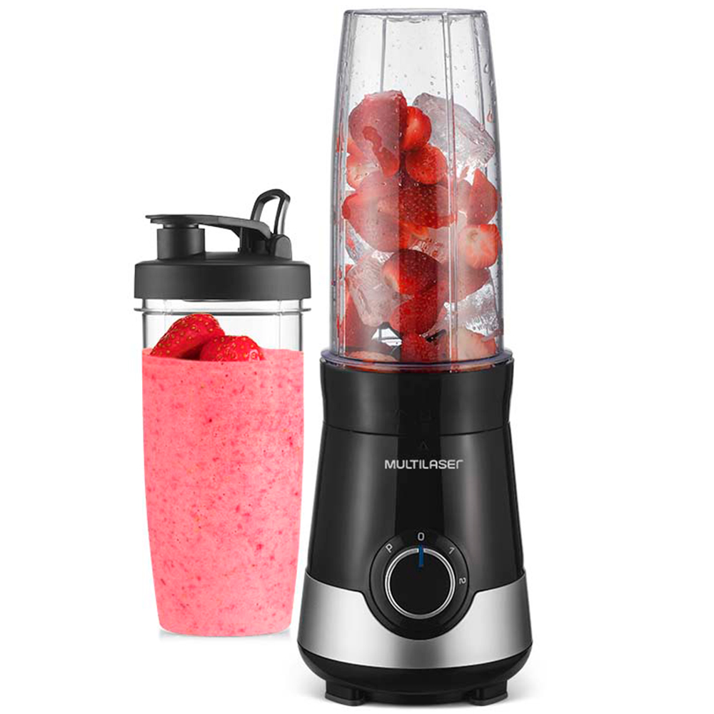 Liquidificador Shake 800Ml 220V Preto e Prata Multilaser - BE014