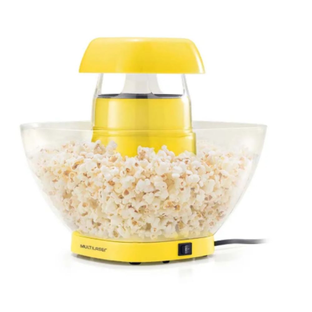 Pipoqueira Multilaser de Tigela Sem Óleo 127V 1200W Saídas de Vapor Amarela - CE074