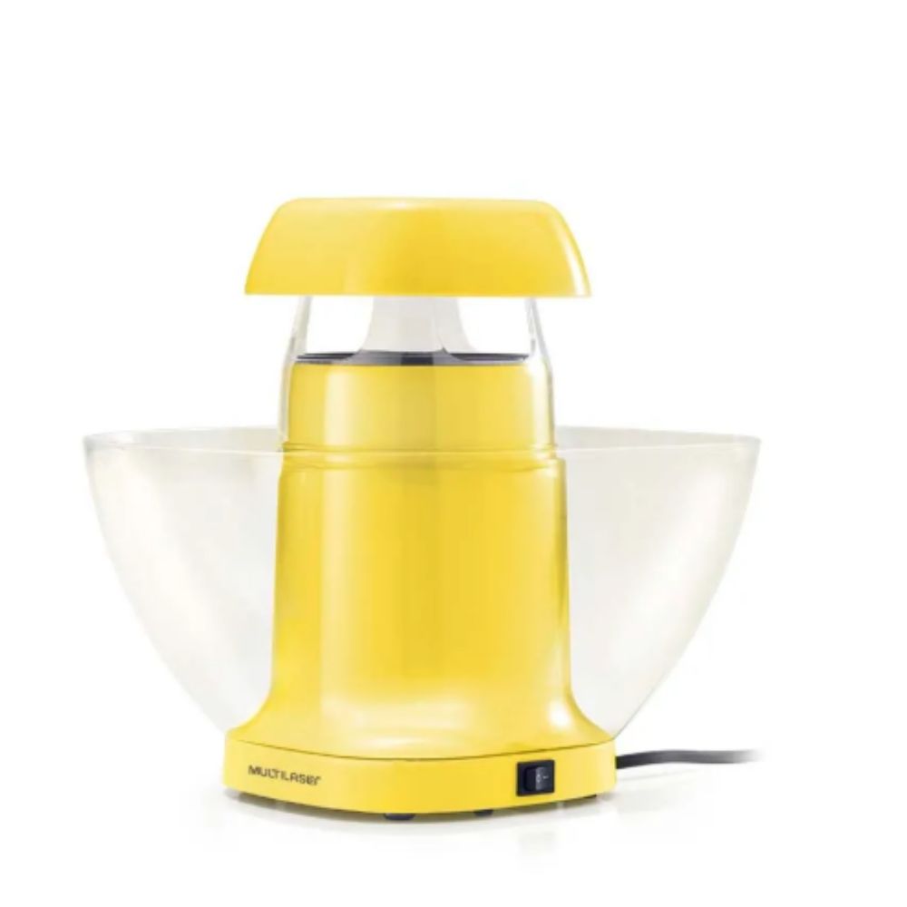 Pipoqueira Multilaser de Tigela Sem Óleo 127V 1200W Saídas de Vapor Amarela - CE074