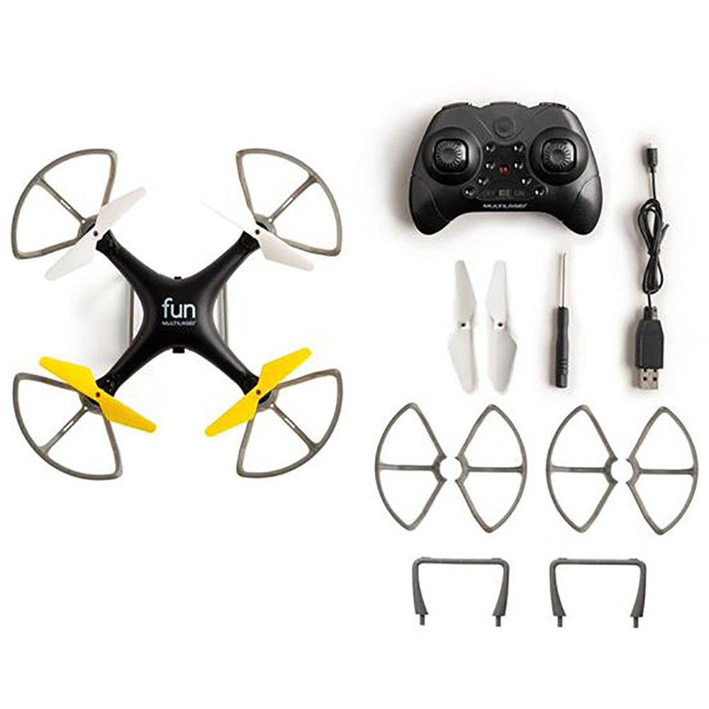 Drone Fun Alcance 50 M 4 Hélices Preto E Amarelo ES253 - Multilaser