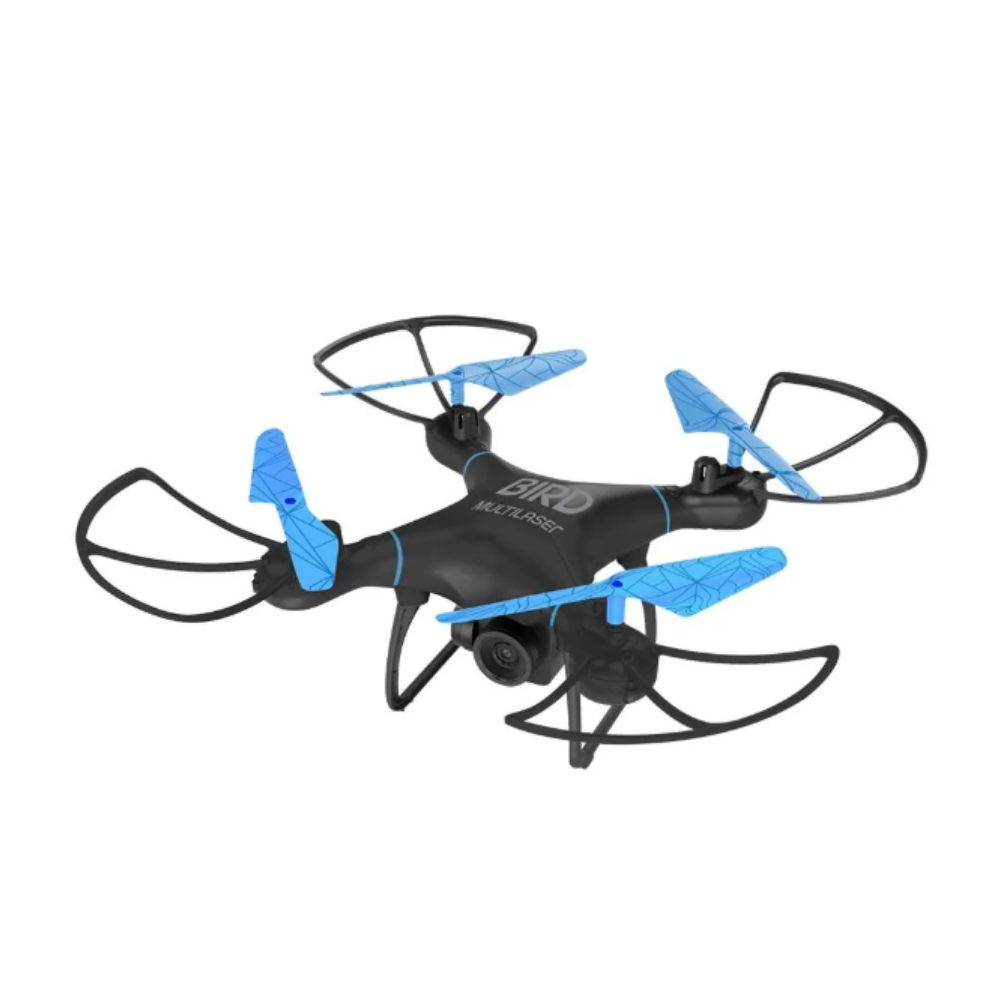 Drone Bird Alcance de 80m HD 1280P Flips em 360 Preto e Azul - Multilaser  ES255