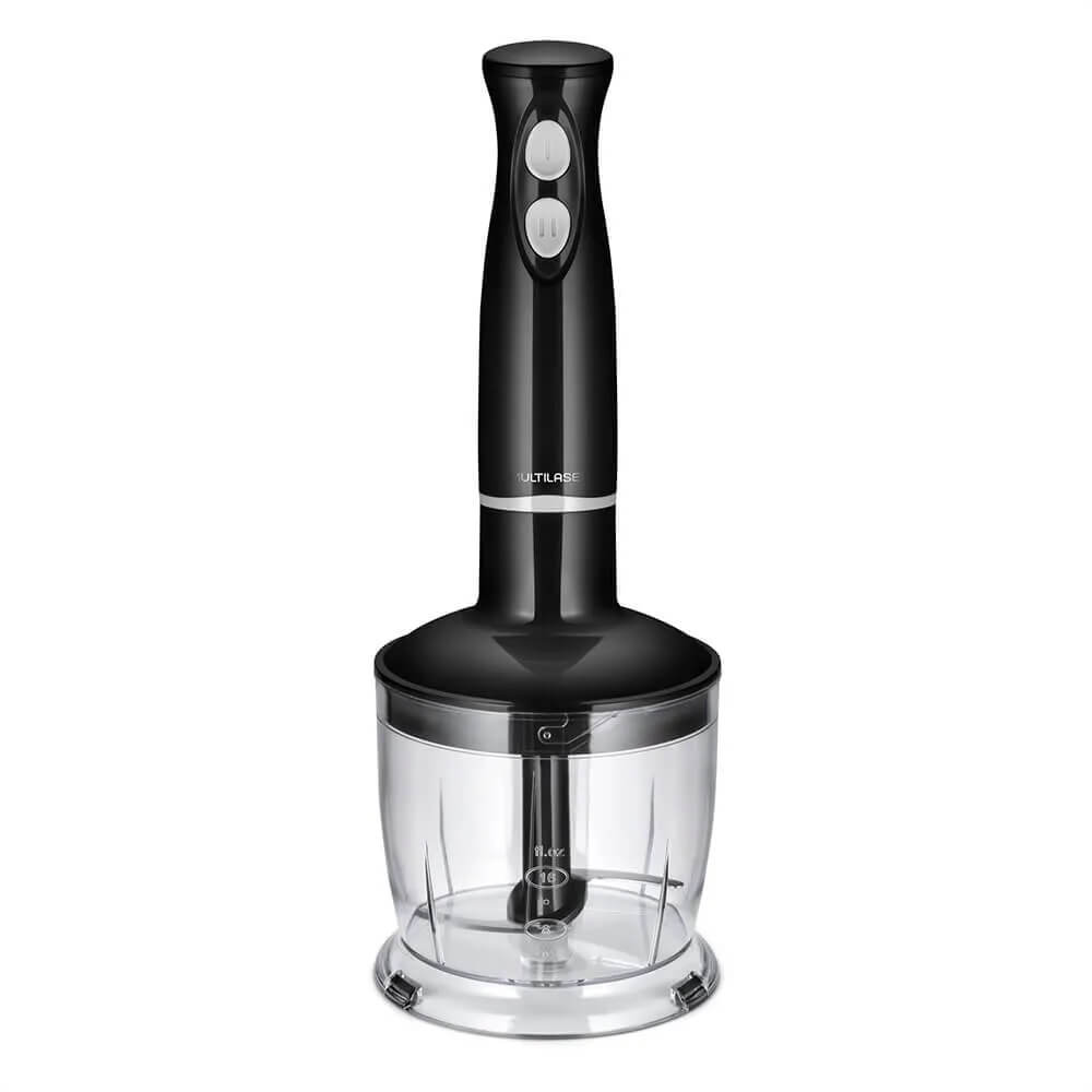 Mixer 3 em 1 Gourmet Mixer / Processador / Batedor de Ovos 2 Velocidades 350W Inox Preto 127V Multilaser - FP05