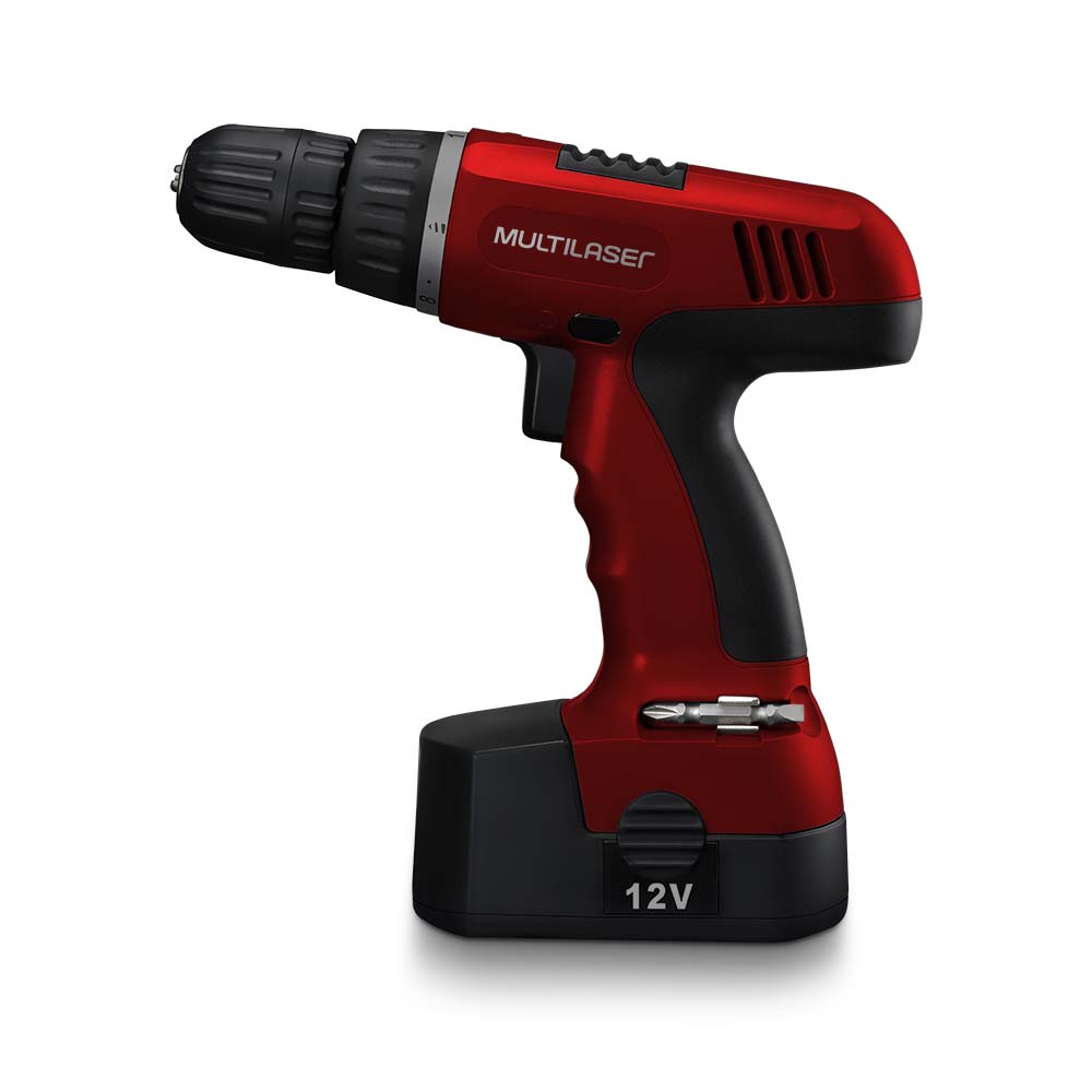 Parafusadeira e Furadeira 12V Bivolt Vermelha HO032 - Multilaser