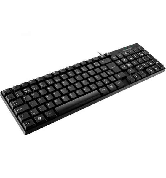 Kit 10 Teclados USB Basico Slim preto Laser TC193BU - Multilaser