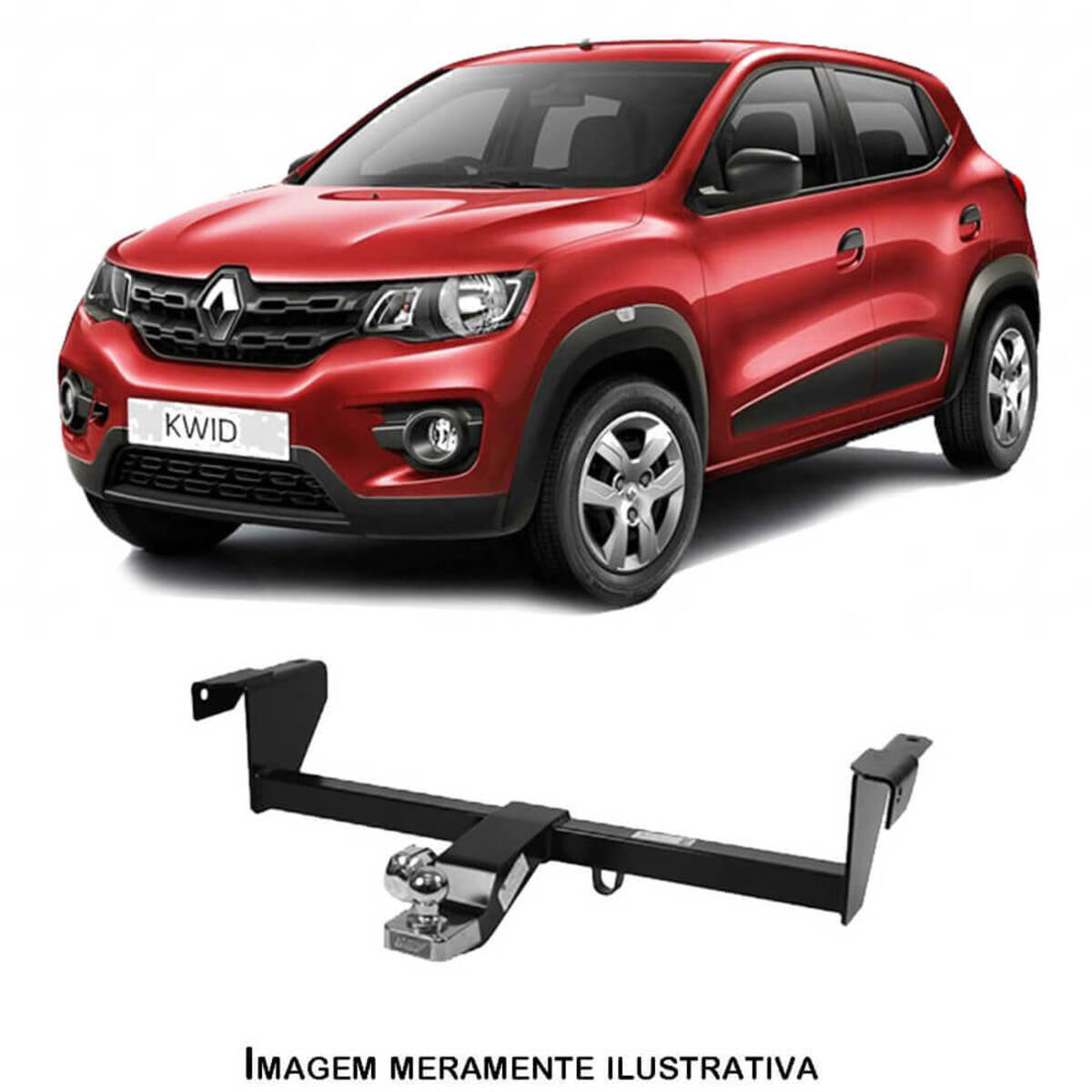 Engate Braconi para KWID 2017 até 2021 com Bola Cromada Tração de até 450Kg IM205 - BRC-IM-205