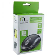 Kit 20 Mouses USB óptico Classic MO179 preto - Multilaser