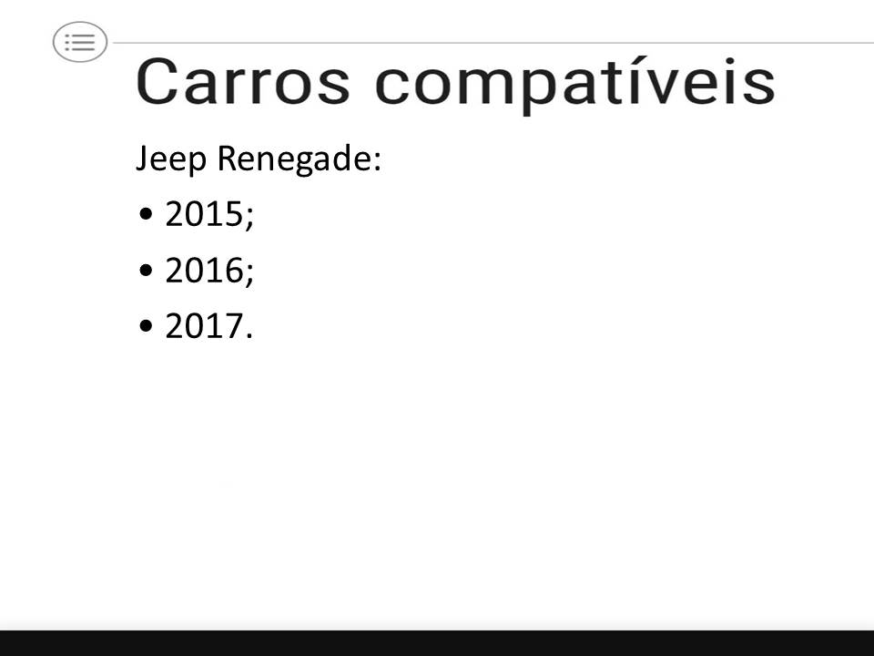 COMP Kit Central Multimídia Jeep Renegade PCD até 2017 AVH-Z5280TV Pioneer + Câmera + Moldura + Chicotes