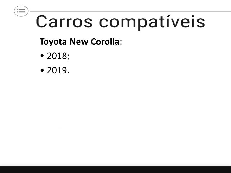 COMP Kit DVD Player Toyota Corolla 2018 2019 AVH-Z5280TV Pioneer + Moldura + Câmera + Chicotes + Interface