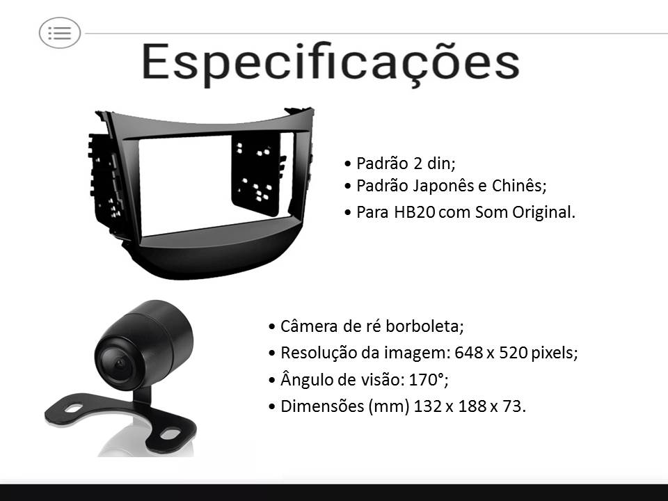 Kit DVD Player Hyundai HB20 2013 a 2019 com som original AVH-Z5280TV Pioneer + Moldura 2 din + Câmera de ré + Chicotes