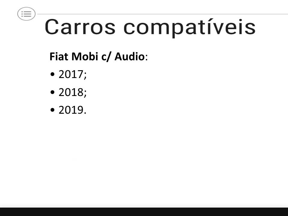 Kit Central Multimidia HMP-8019 + Moldura 2 din + Chicotes + Câmera de ré + Interface p/ Fiat Mobi 2017 a 2019