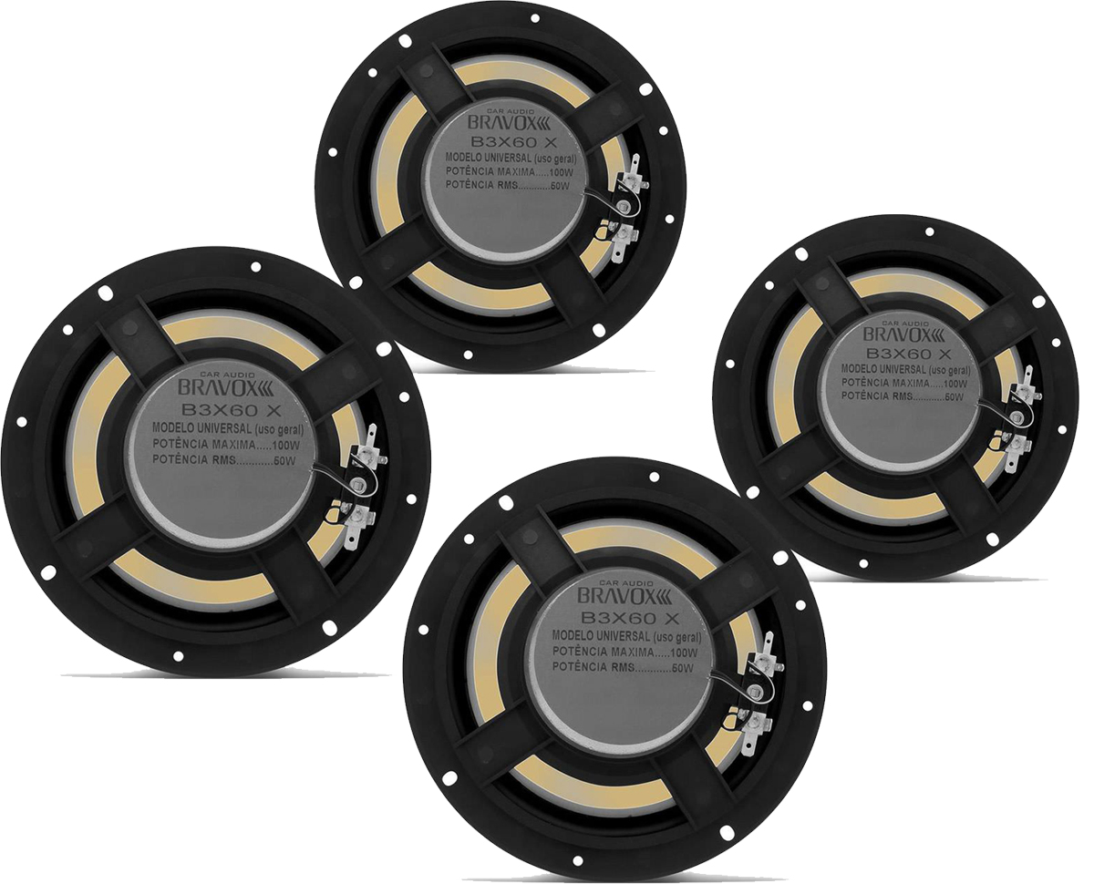 Kit Som Automotivo MVH-S218BT MP3 USB BT + 2 Pares Alto-Falantes Triaxial Bravox 6 - B3X60X 200W