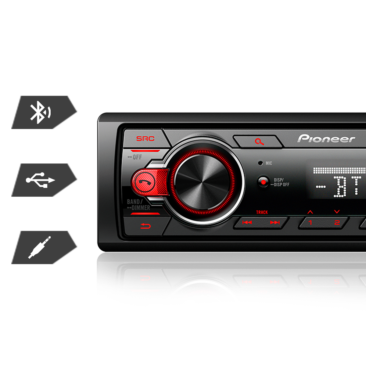 Kit Som Automotivo MVH-S218BT MP3 USB BT + 2 Pares Alto-Falantes Triaxial Bravox 6 - B3X60X 200W