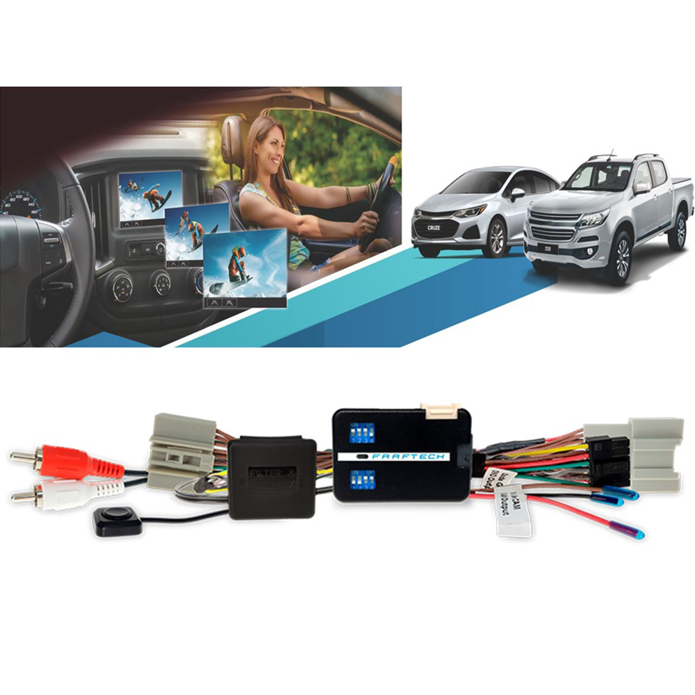 Interface de Video Faaftech FT-VF-GM4 Cruze LT 2017-2019 / S-10 LT / ADVANTAGE / MIDNIGHT 2017-2020