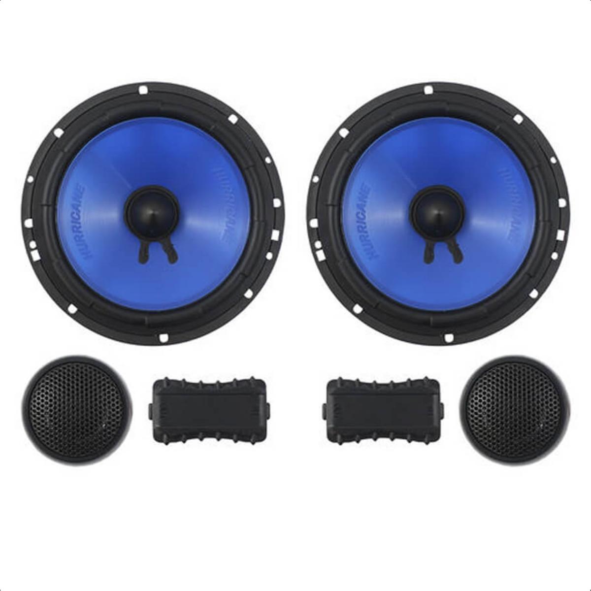 Alto Falante para Som Automotivo Kit Duas Vias 6 CM6.2 130 RMS 4 Ohms Tweeter de Neodímio Hurricane