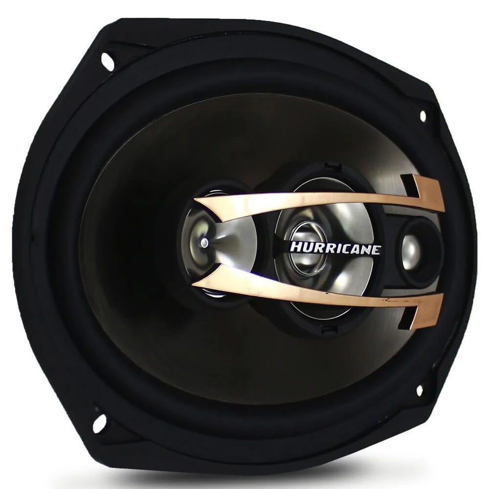 Par Alto Falantes para Som Automotivo Quadriaxial 6X9 QR69 300 RMS 4 Ohms Hurricane