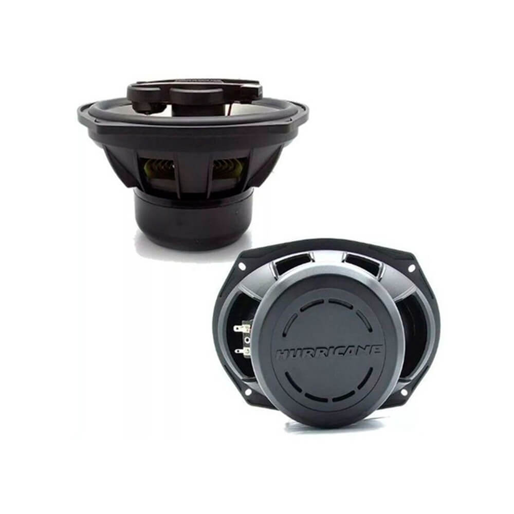 Par Alto Falantes para Som Automotivo Quadriaxial 6X9 QR69 300 RMS 4 Ohms Hurricane