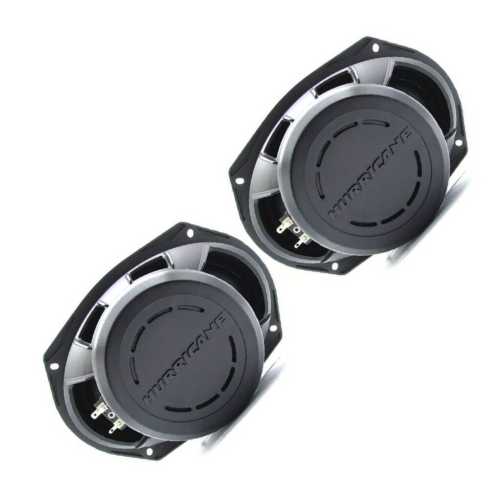 Par Alto Falantes para Som Automotivo Quadriaxial 6X9 QR69 300 RMS 4 Ohms Hurricane