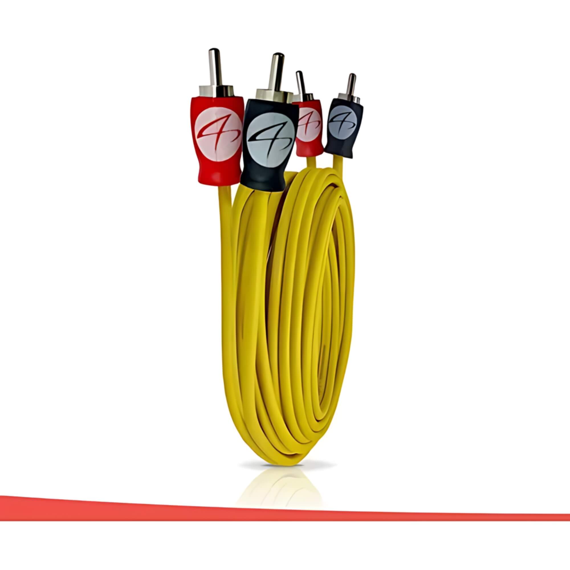 Cabo RCA 2 Vias Blindado 5MM de Espessura 5 Metros Audiophonic - RCA NEED 5