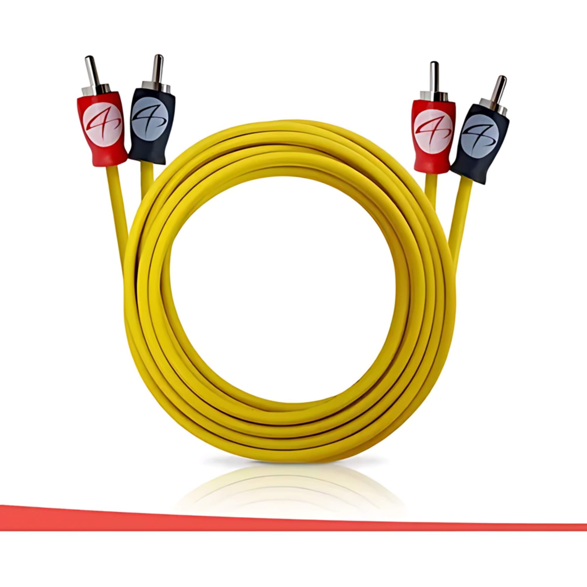 Cabo RCA 2 Vias Blindado 5MM de Espessura 5 Metros Audiophonic - RCA NEED 5