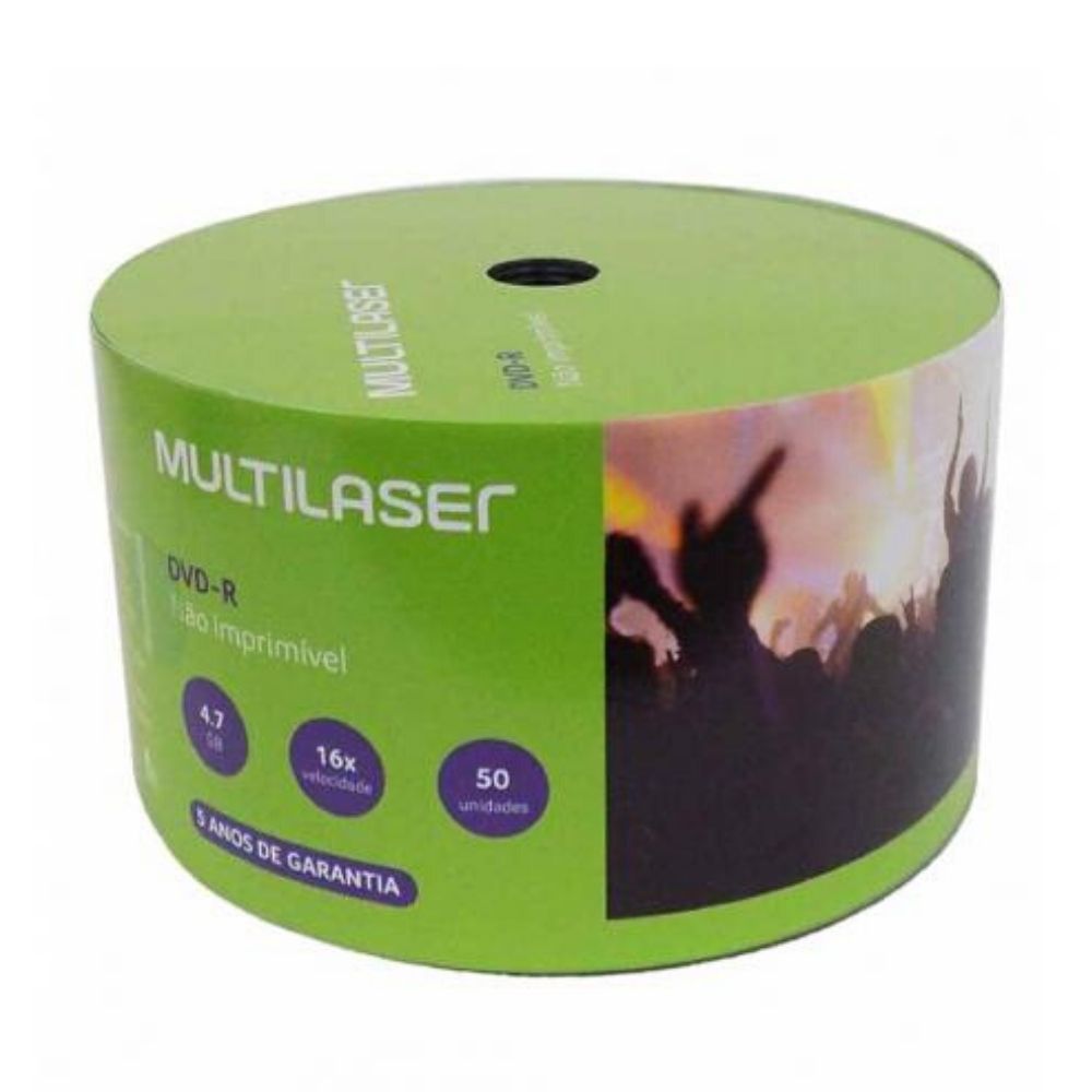 Mídia DVD-R 4.7GB 16x 50 unidades Shrink Multilaser - DV061