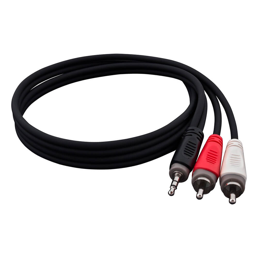 Cabo Auxiliar P2 Macho x 2 RCA Macho Estéreo para Áudio com 1,8m de Comprimento Hayonik 51222