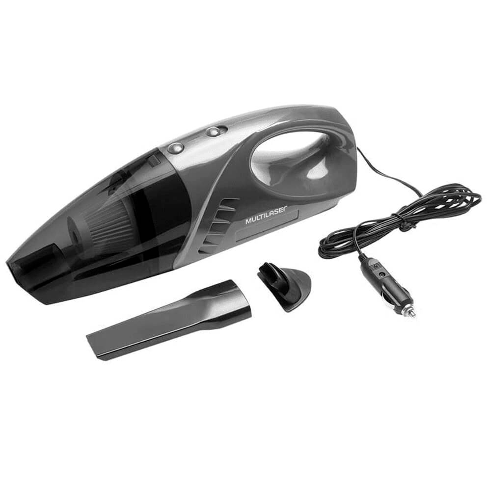 Aspirador de Pó Automotivo 80W 12V Função Sólido e Líquido com Bico Prolongador Preto Multilaser - AU614