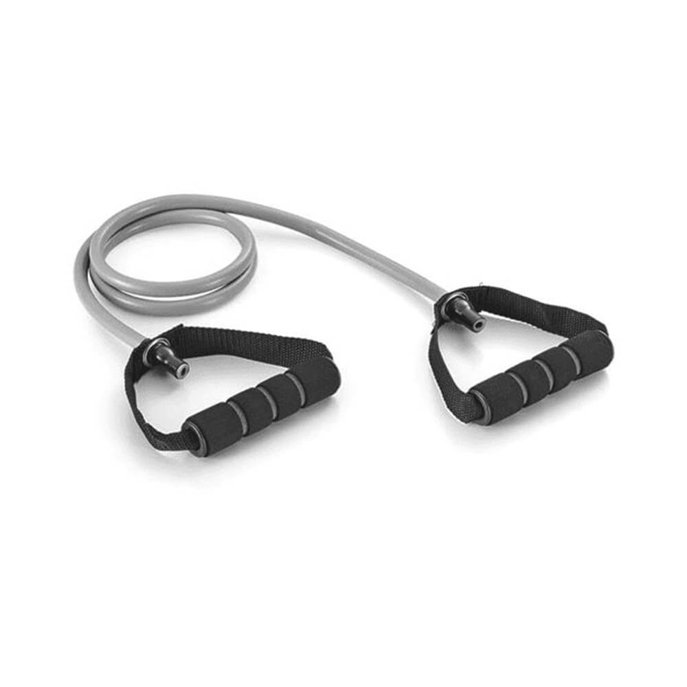 Extensor Elástico Toning Tube com Alca Fitness Cinza/Preto Atrio - ES223