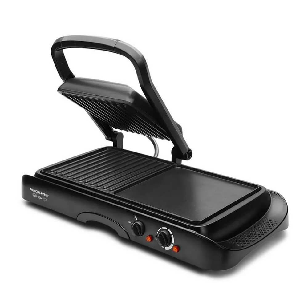 Grill 2 em 1 Multilaser 1500W 127V com Coletor de Gordura Preto - CE106