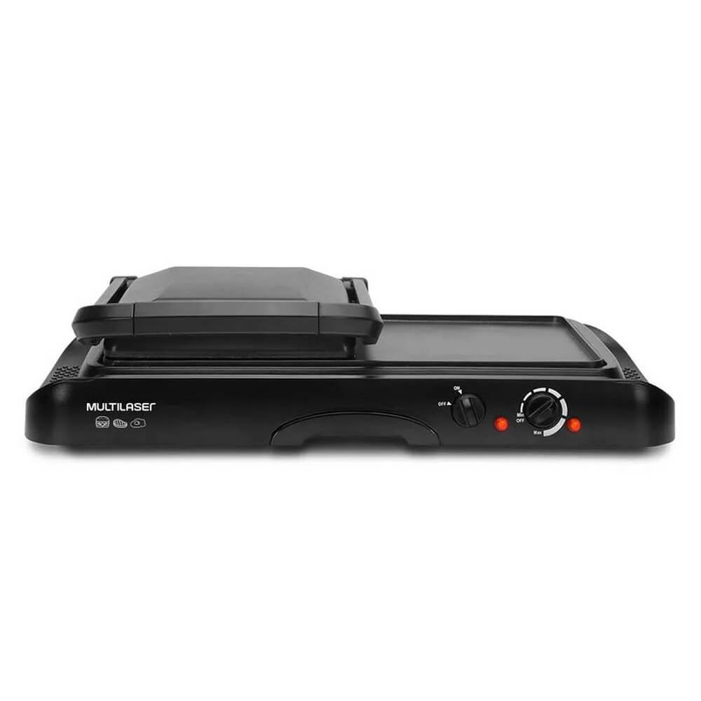 Grill 2 em 1 Multilaser 1500W 127V com Coletor de Gordura Preto - CE106