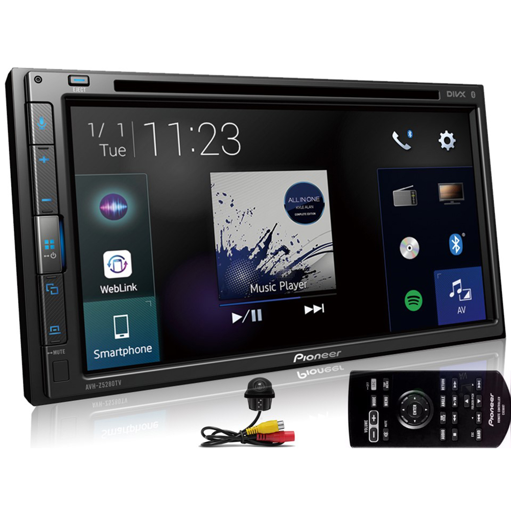COMP Kit Central Multimídia AVH-Z5280TV Pioneer 6,8 Pol BT DVD Touch Weblink Android Iphone Tv + Câmera de ré tartaruga