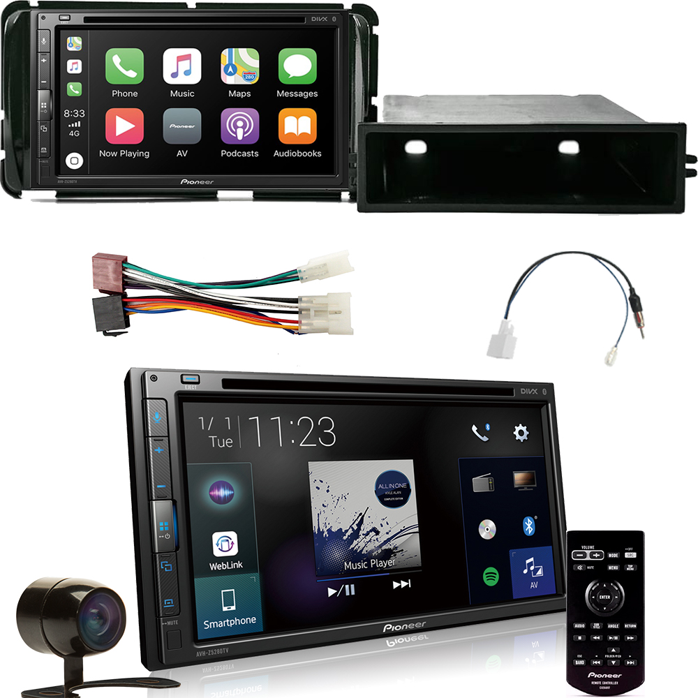 Kit DVD Player Toyota Etios 2013 a 2019 AVH-Z5280TV Pioneer + Câmera de ré + Moldura 2din + Chicotes