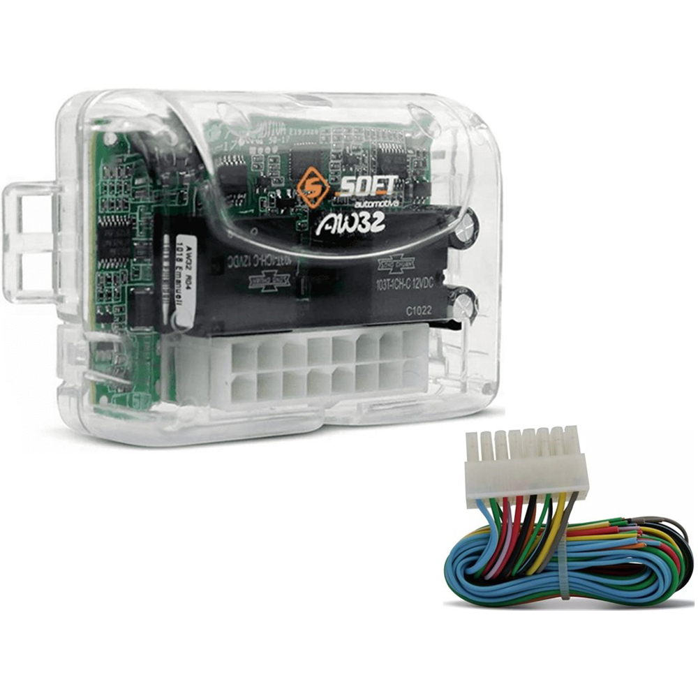 COMP Kit 6 Módulos de Vidro Elétrico Soft Aw 32 Universal 2 Portas Antiesmagamento