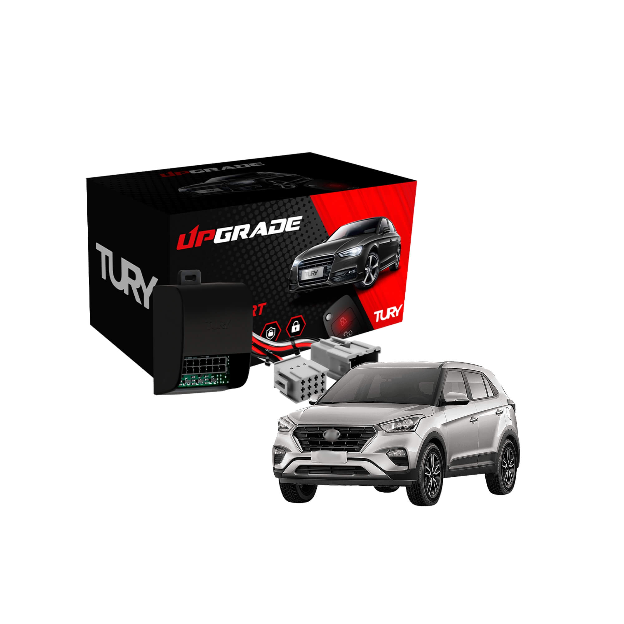 Modulo de Retrovisor Tury PARK 1.2.4 DN Creta 2020 até 2024 Tilt Down - Com sistema de rebatimento