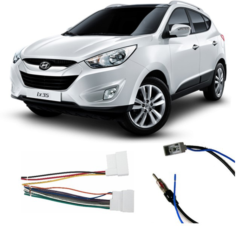 COMP Kit Chicote de ligação + Chicote de Antena Hyundai IX35 - HB20 - Veloster - Cerato - Sportage - Soul - Elantra