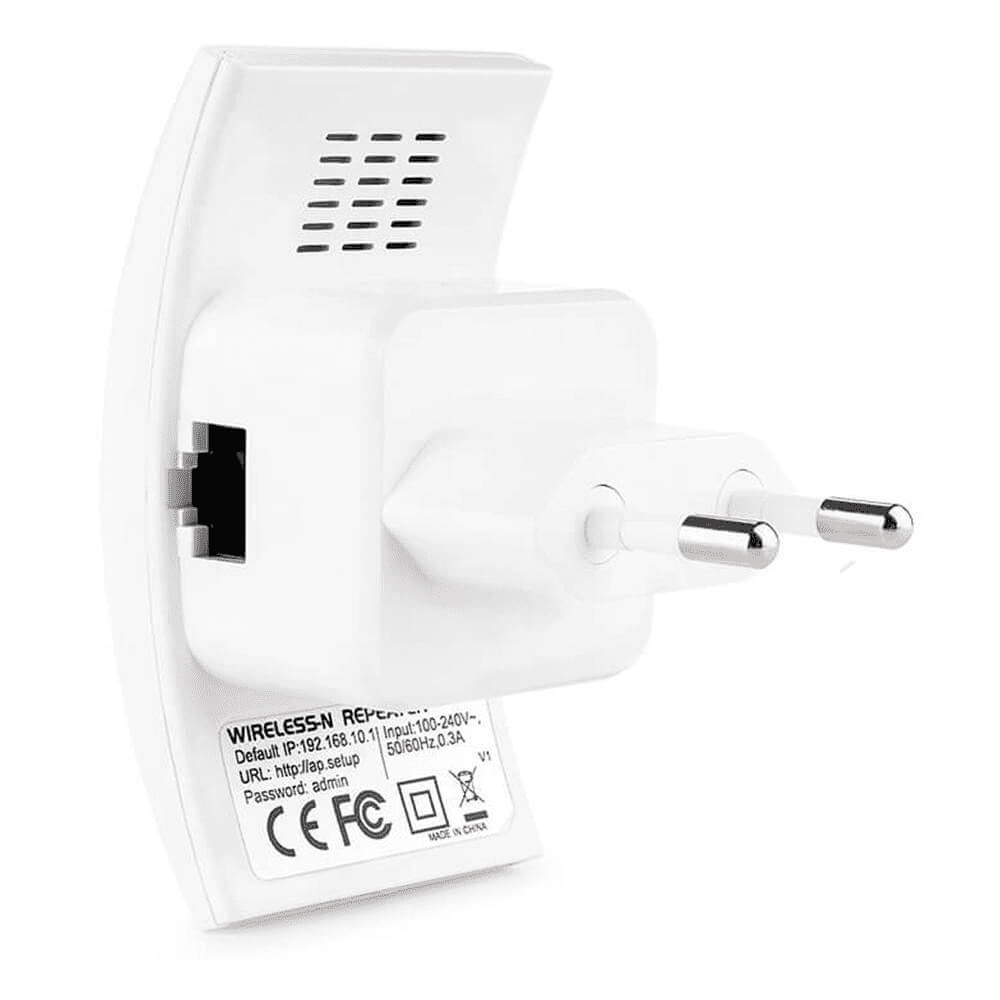 COMP Kit com 5 Repetidores Mini Wireless Multilaser 300Mbps Bivolt Branco RE055