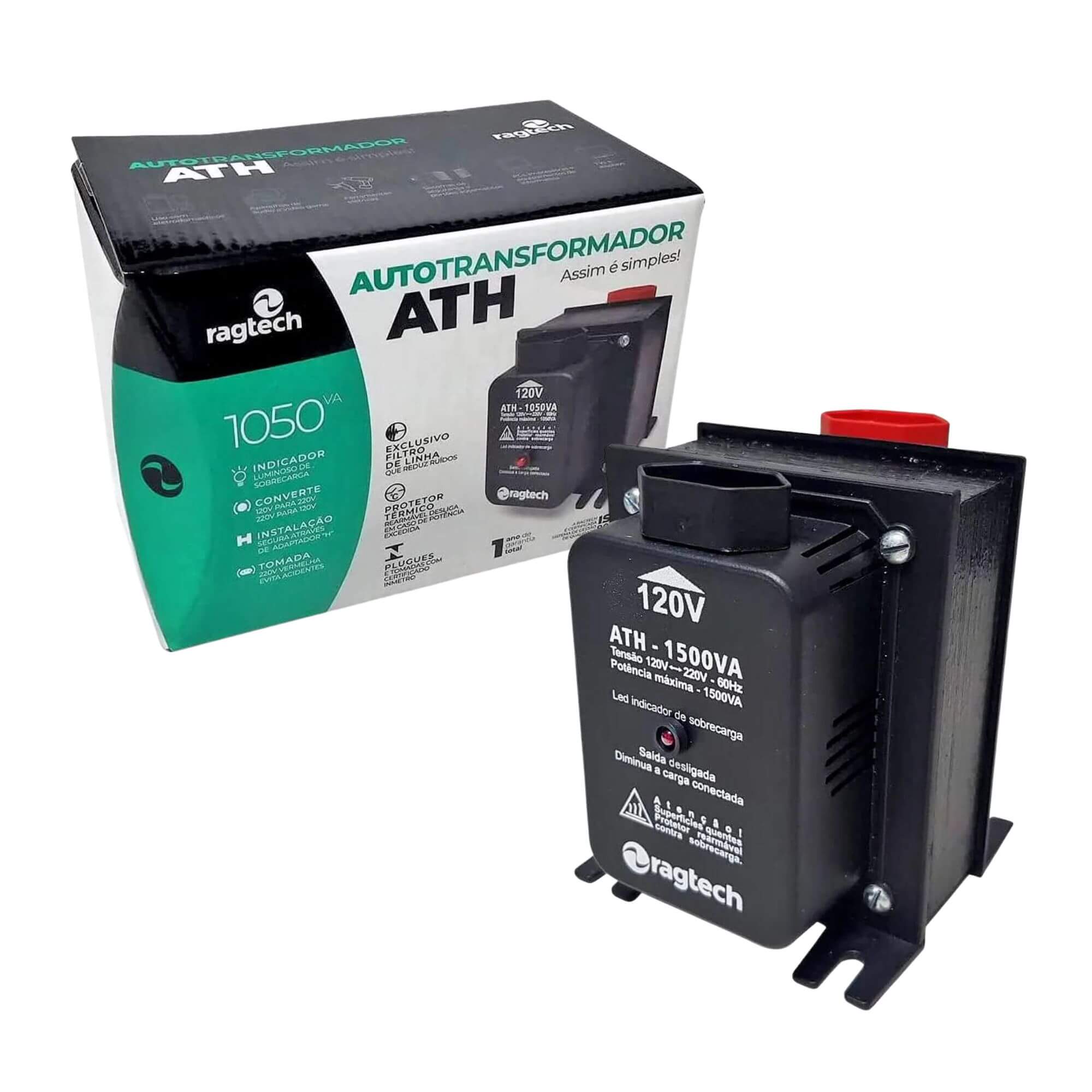 Auto Transformador de Voltagem 1050VA 50-60HZ Bivolt 20ATH4473 - Ragtech