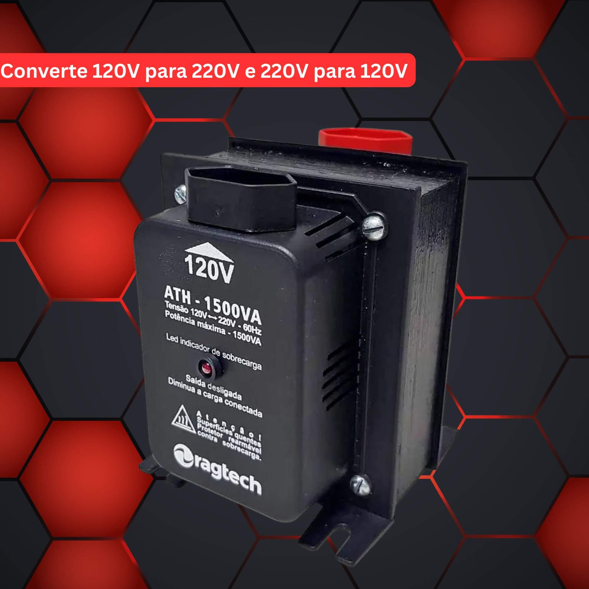Auto Transformador de Voltagem 1050VA 50-60HZ Bivolt 20ATH4473 - Ragtech